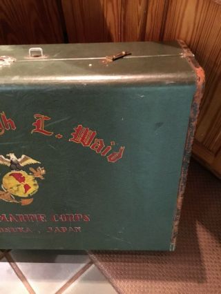 Vintage World War 2 United States Marines Corps MSGT RALEIGH WAID Suitcase 4