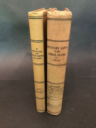 Wwi Legal Books Court Martial 1917 Military Laws U.  S.  Army