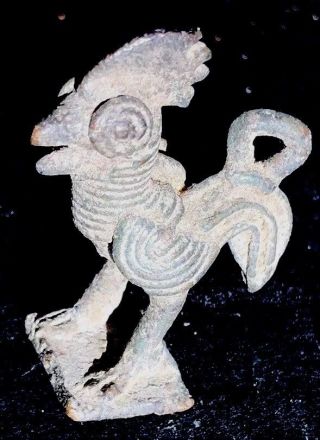 Rare Antique African Bronze Ashanti Gold Weight Exotic Chicken roaster 4