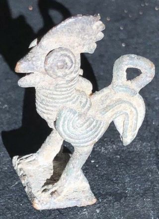 Rare Antique African Bronze Ashanti Gold Weight Exotic Chicken roaster 8