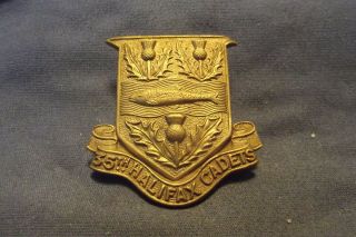 Pre Ww I Silver Cap Badge To The 35th Halifax Cadets