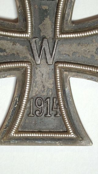 German Iron Cross badge 1914,  2nd class,  without ribbon,  no.  60 on the ring 3