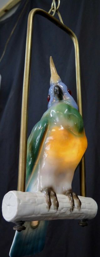 Vintage Art Deco Hanging Figural Lamp 4