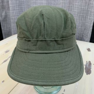 Us Army - Vtg 1952 C7549 Korean War Id’d Od Green Uniform Og107 Field Hat,  7.  25