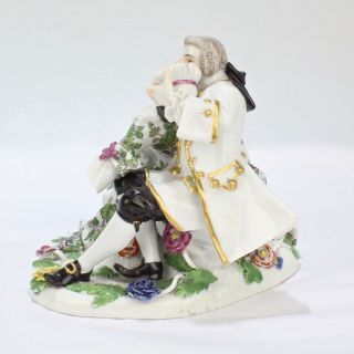 Old or Antique Meissen Porcelain Figurine Of Lovers in an Embrace - Model 612 PC 3