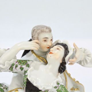 Old or Antique Meissen Porcelain Figurine Of Lovers in an Embrace - Model 612 PC 7