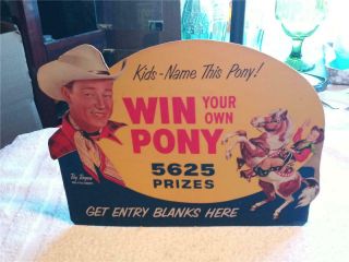 Name And Win Your Own Pony Contest Display Roy Rogers Cowboy Horse