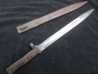 Vintage German Ersatz Bayonet And Scabbard M1915