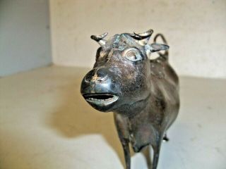 ANTIQUE STERLING COW CREAMER 2
