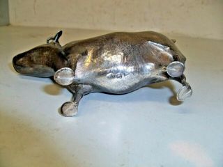 ANTIQUE STERLING COW CREAMER 6