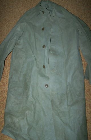 Ww2 Rubberized Rain Coat,  Small,  1945 Dated,  U.  S.  Issue