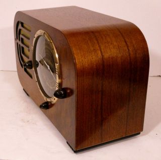Old Antique Wood Croyden Vintage Tube Radio - Restored & Deco Table Top 4