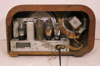 Old Antique Wood Croyden Vintage Tube Radio - Restored & Deco Table Top 8