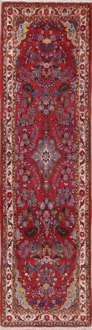 Floral Hamadan Lilian Persian Runner Rug Vintage Oriental 3 X 10 Handmade Carpet