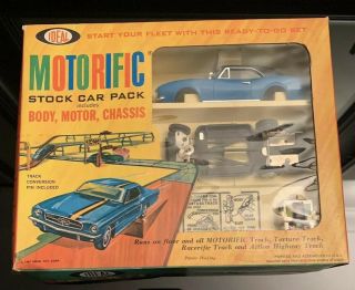 Ideal Motorific Stock Car Pack 1967 Camaro Slot Car Old Store Stock Nos Mib