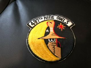 Usaf 497th Tactical Fighter Squadron Tfs Night Owls Patch - Vietnam Pilot