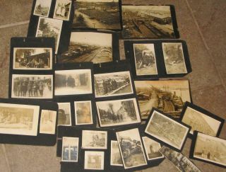 Wwi World War I Photo Album Pictures Skeleton Train Motorcycle Shipyard France