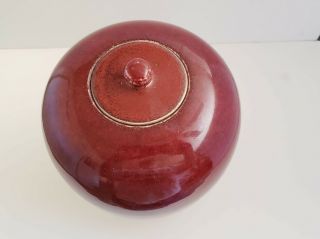 Large Sang de Boeuf Red Glaze Chinese Ginger Jar with Lid Export 5