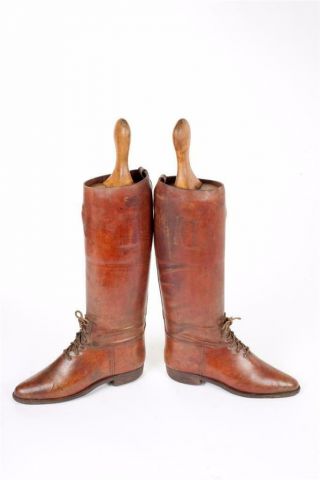 Vintage - Leather Riding Boots with Trees 4