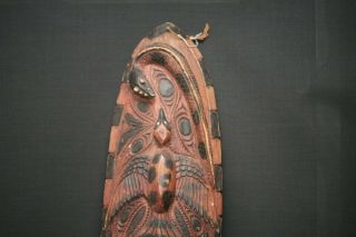 Large Antique Hand Carved Pacific Islander ' s Wooden Devil Masque 8