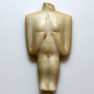 Circa 2600 - 2300 Bc Cycladic Cyclades Marble Statue - Very Rare