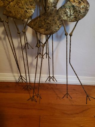 Curtis C Jere Birds Sandpipers Wall Sculpture Art Artesian House 1968 4