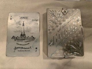 Antique 1904 St.  Louis Worlds Fair Aluminum Playing Cards 9