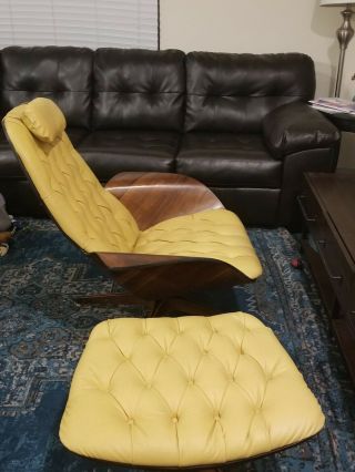 1963 Mr.  Chair & Ottoman by George Mulhauser in Mustard Yellow 3