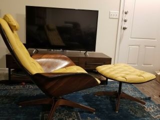 1963 Mr.  Chair & Ottoman by George Mulhauser in Mustard Yellow 4