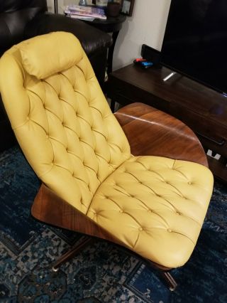 1963 Mr.  Chair & Ottoman by George Mulhauser in Mustard Yellow 9