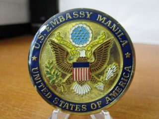 US Embassy Manila Diplomatic FPO LSC Chief Wendell Cadiente Challenge Coin 44A 3