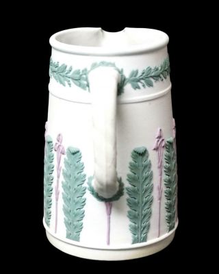 Early Wedgwood Tricolor Acanthus Jasperware Jug Pitcher 3