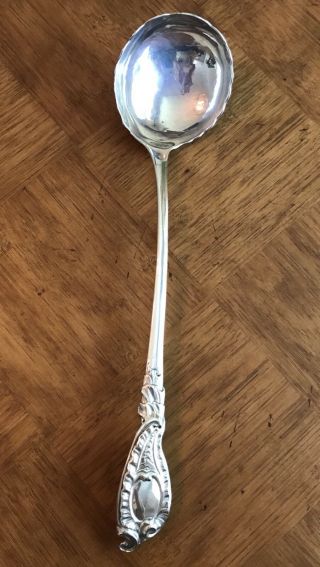 Antique Mid 18th C English Hallmarked Sterling Silver Serving Ladle 15”,  13oz 12