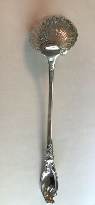 Antique Mid 18th C English Hallmarked Sterling Silver Serving Ladle 15”,  13oz 4
