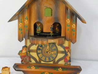 Vintage Schmeckenbecher Musical Cuckoo Clock W Germany Movement Dancers