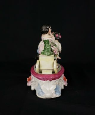 RARE UNUSUAL CONTA BOEHME PORCELAIN INKWELL STAND WITH CHILDREN PLAYING. 5