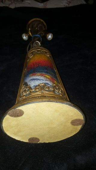 Antique Pittsburgh Reverse Painted Lighted Base Table Lamp w/landscape scene 8