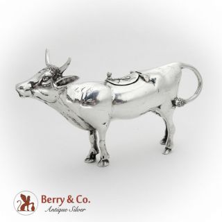 Figural Cow Creamer German Sterling Silver 1930