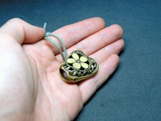 Fine Open Work Netsuke Flower 18 - 19thc Japanese Edo Antique For Inro