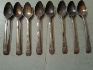 Portugal 18cth 8 Cofee Solid Silver Spoons Set