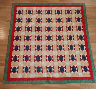 Antique Turn Of The Century Quilt - & Bold