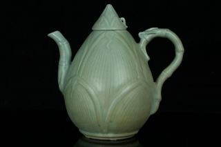 Jun085 Korean Goryeo Celadon Porcelain Ewer Water Jug