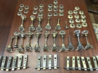 27 Antique Crystal Glass Door Knobs Vintage & Hardware