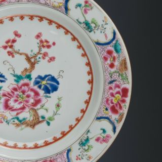 Chinese Famille rose porcelain plate,  peony,  Qianlong period,  18th ct. 4