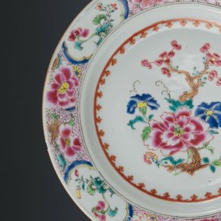 Chinese Famille rose porcelain plate,  peony,  Qianlong period,  18th ct. 6