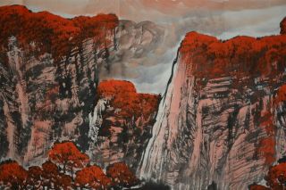 STUNNING LARGE CHINESE PAINTING SIGNED MASTER WEI ZIXI UNFRAMED F9905 6