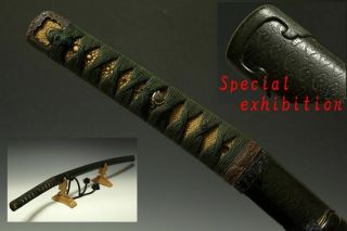 Japan Antique Edo Daito Koshirae Kabuto Samurai Sword Katana Yoroi Tsuba Kiri 武将