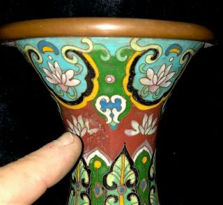 LARGE ANTIQUE CHINESE CLOISONNE VASES QING 8