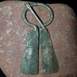 Rare Large Viking Silver Omega / Penannular Fibula / Brooch 3