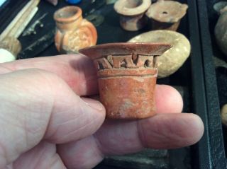 Maya Ear Spool 1 Pottery 600 - 900AD PreColumbian Mayan 2